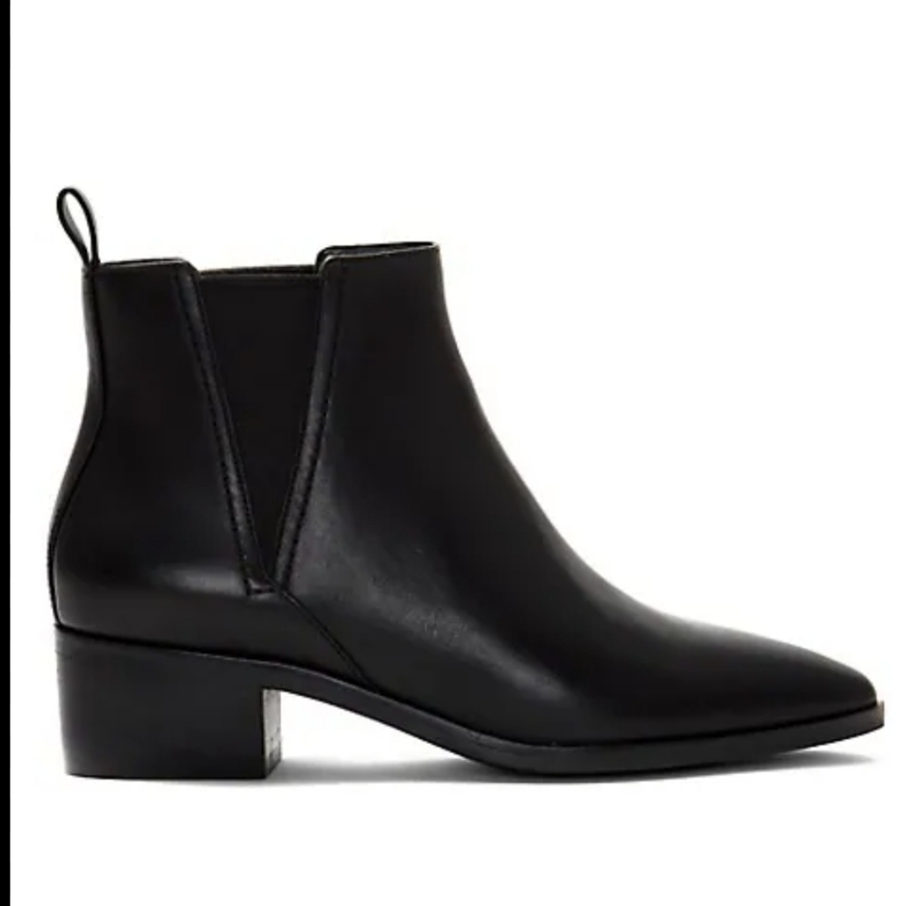 Cole Haan Black Leather Pointed-Toe Ankle Boots - Picture 8 of 9